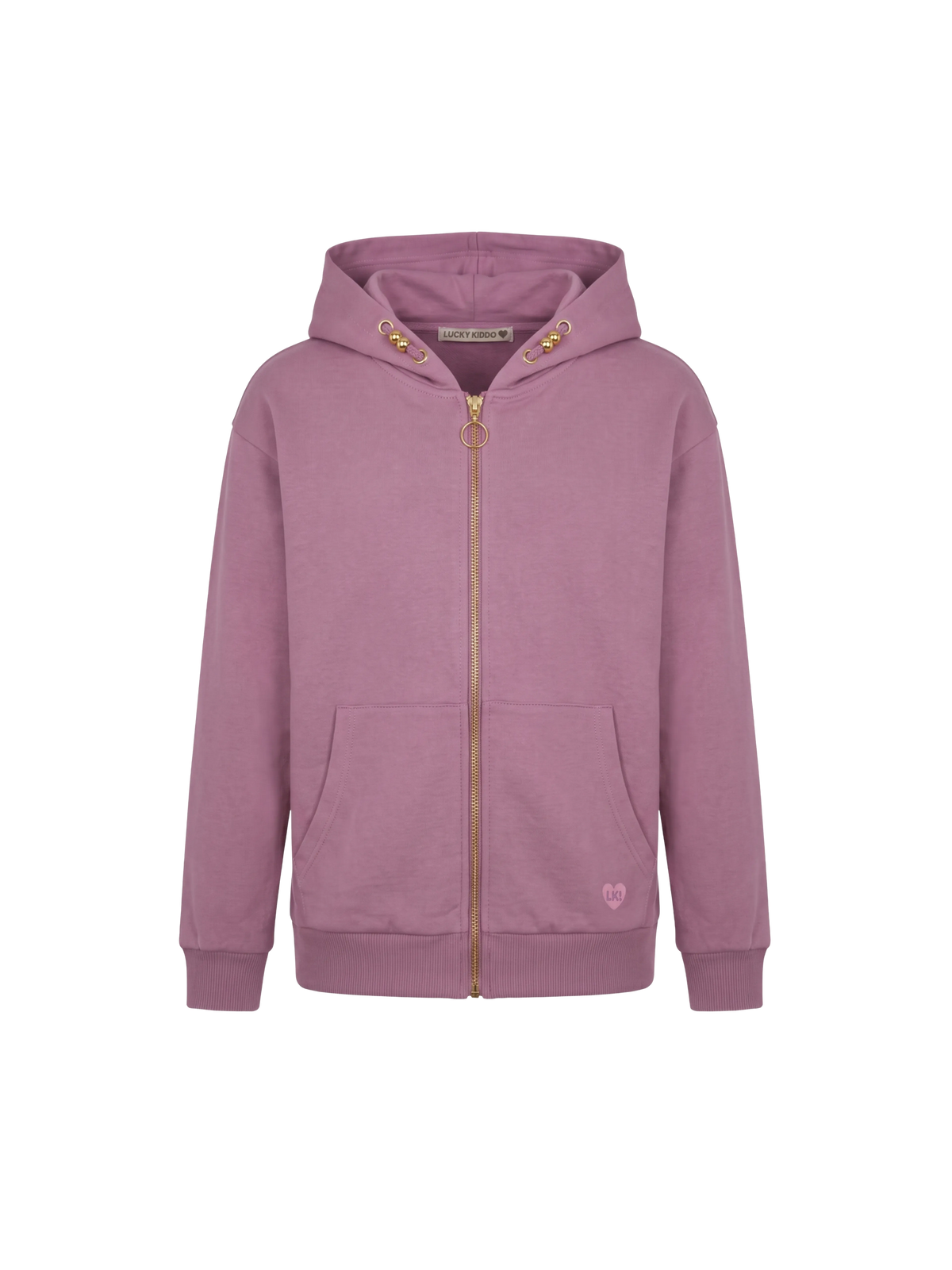 Orchid Zip | Sweater majica s kapuljačom i patentnim zatvaračem za djevojčice - klasični kroj