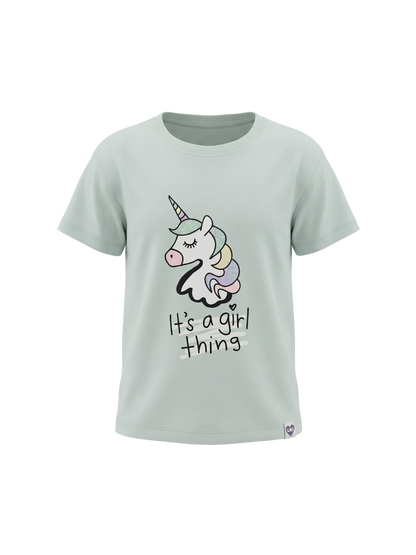 Mint Unicorn | Majica kratkih rukava za djevojčice - opušteni kroj