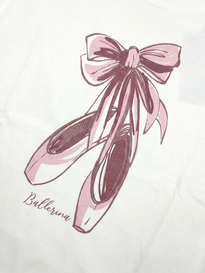 White Ballerina | Majica kratkih rukava za djevojčice - opušteni kroj