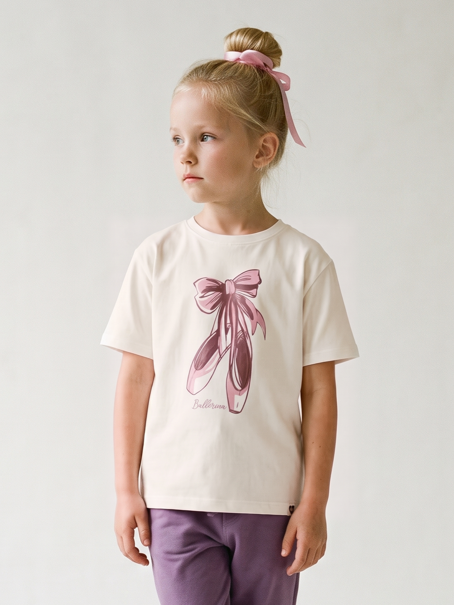 White Ballerina | Majica kratkih rukava za djevojčice - opušteni kroj