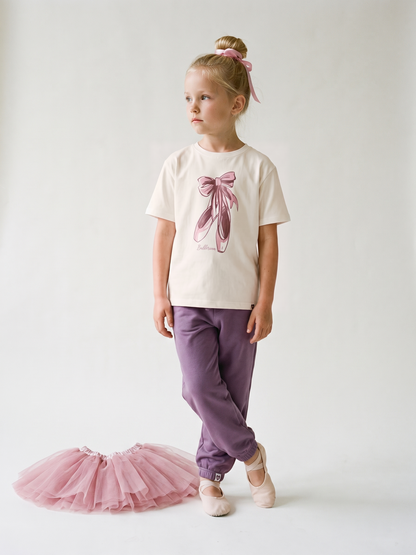 White Ballerina | Majica kratkih rukava za djevojčice - opušteni kroj