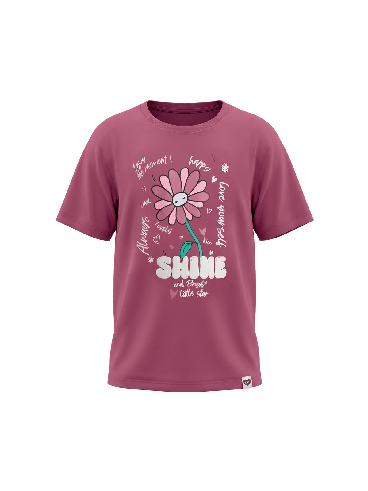 Raspberry Shine | Majica kratkih rukava za djevojčice - opušteni kroj