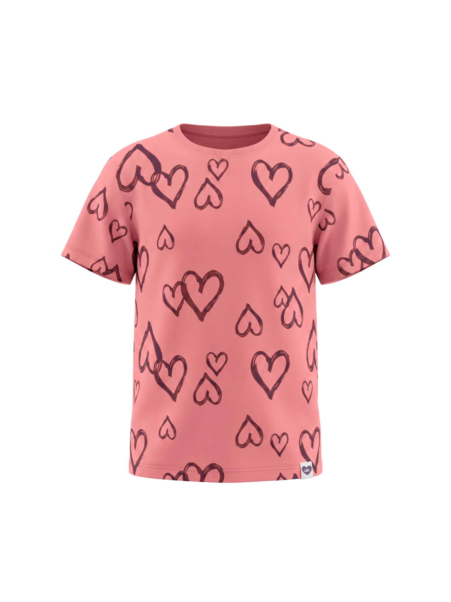 Peach Hearts | Majica kratkih rukava za djevojčice - opušteni kroj
