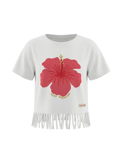 Hibiscus Fringe Dream | Majica kratkih rukava za djevojčice