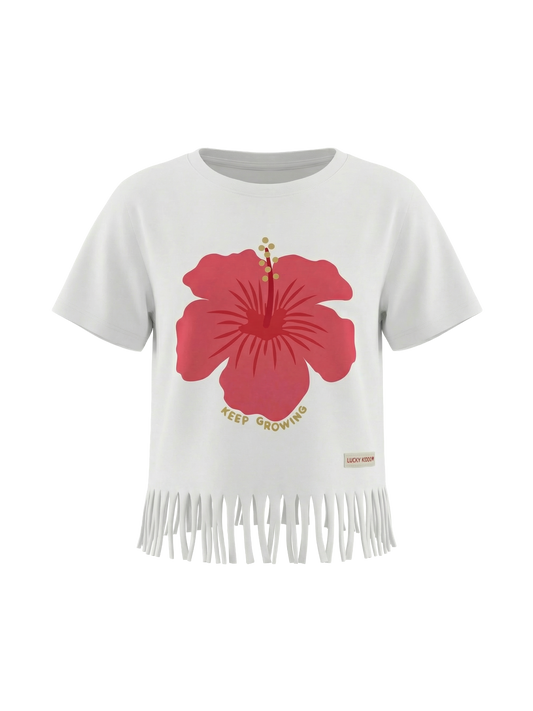Hibiscus Fringe Dream | Majica kratkih rukava za djevojčice