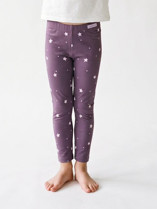 Plum Stars | Podstavljene tajice za djevojčice
