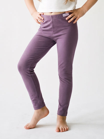 Plum Solid | Podstavljene tajice za djevojčice
