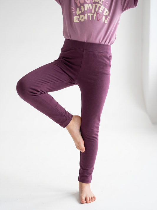 Damson Purple | Tajice za djevojčice - ravni kroj