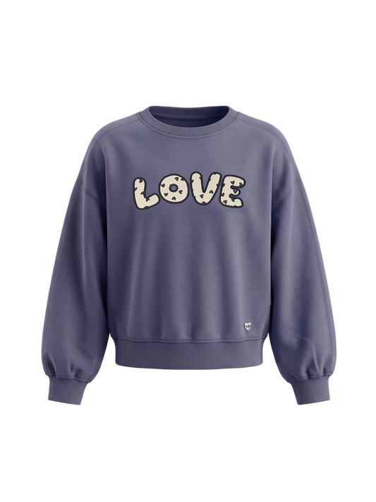 Sweetheart Crop | Podstavljeni pulover za djevojčice - opušteni kroj