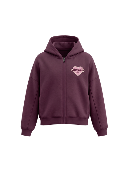 Damson Heart | Jakna s kapuljačom za djevojčice - oversized kroj