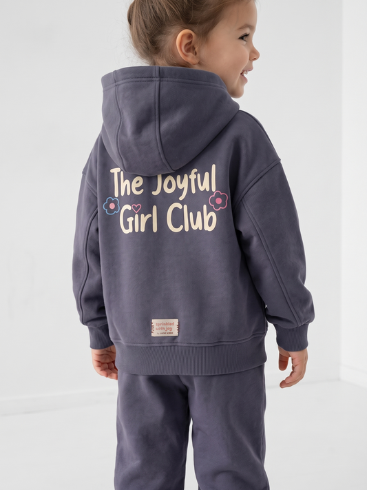 Heron Joyful Club | Podstavljena jakna s kapuljačom za djevojčice - oversized kroj