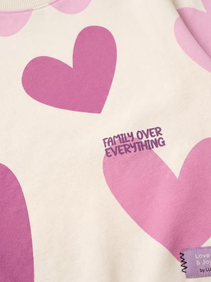 White Heart Family | Pulover za djevojčice - oversized kroj