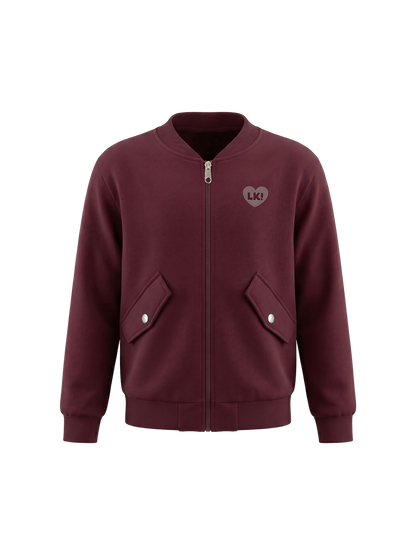 Berry Heart | Podstavljena bomber jakna za djevojčice - klasični kroj
