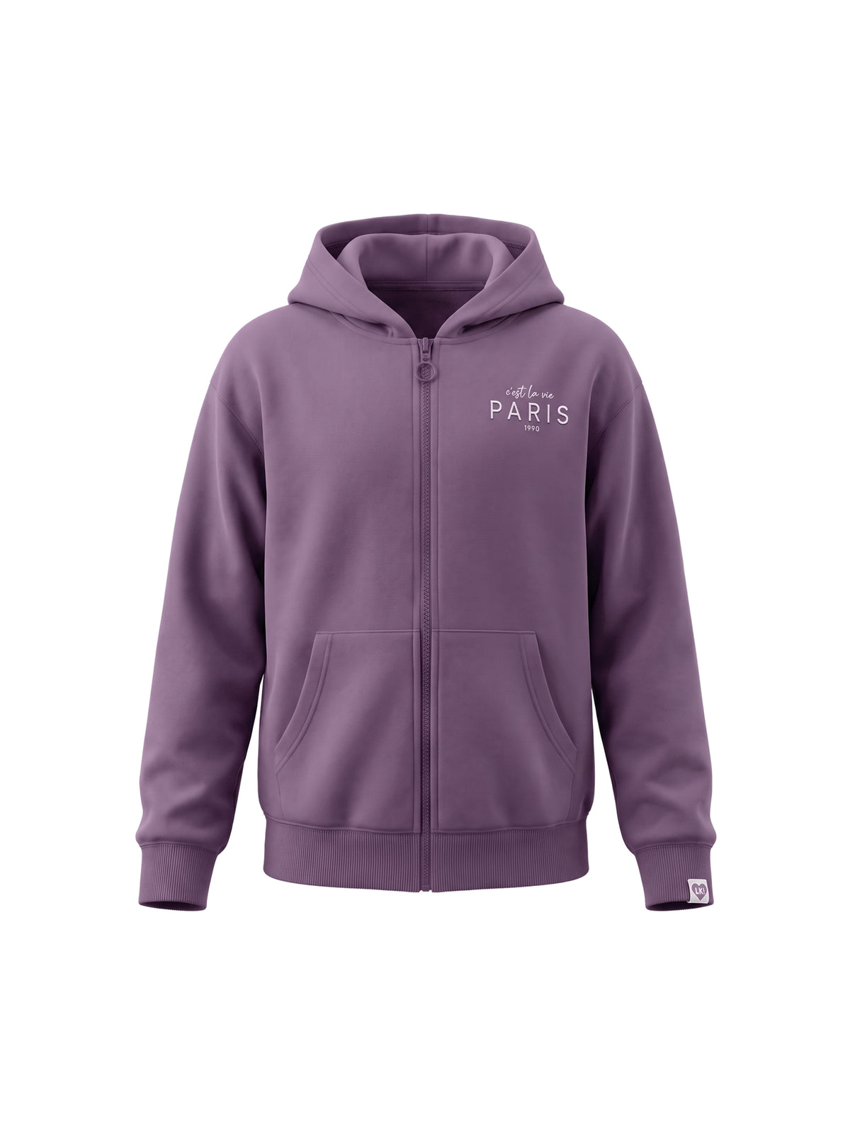 Plum Ruffle | Podstavljena jakna s kapuljačom za djevojčice - klasični kroj
