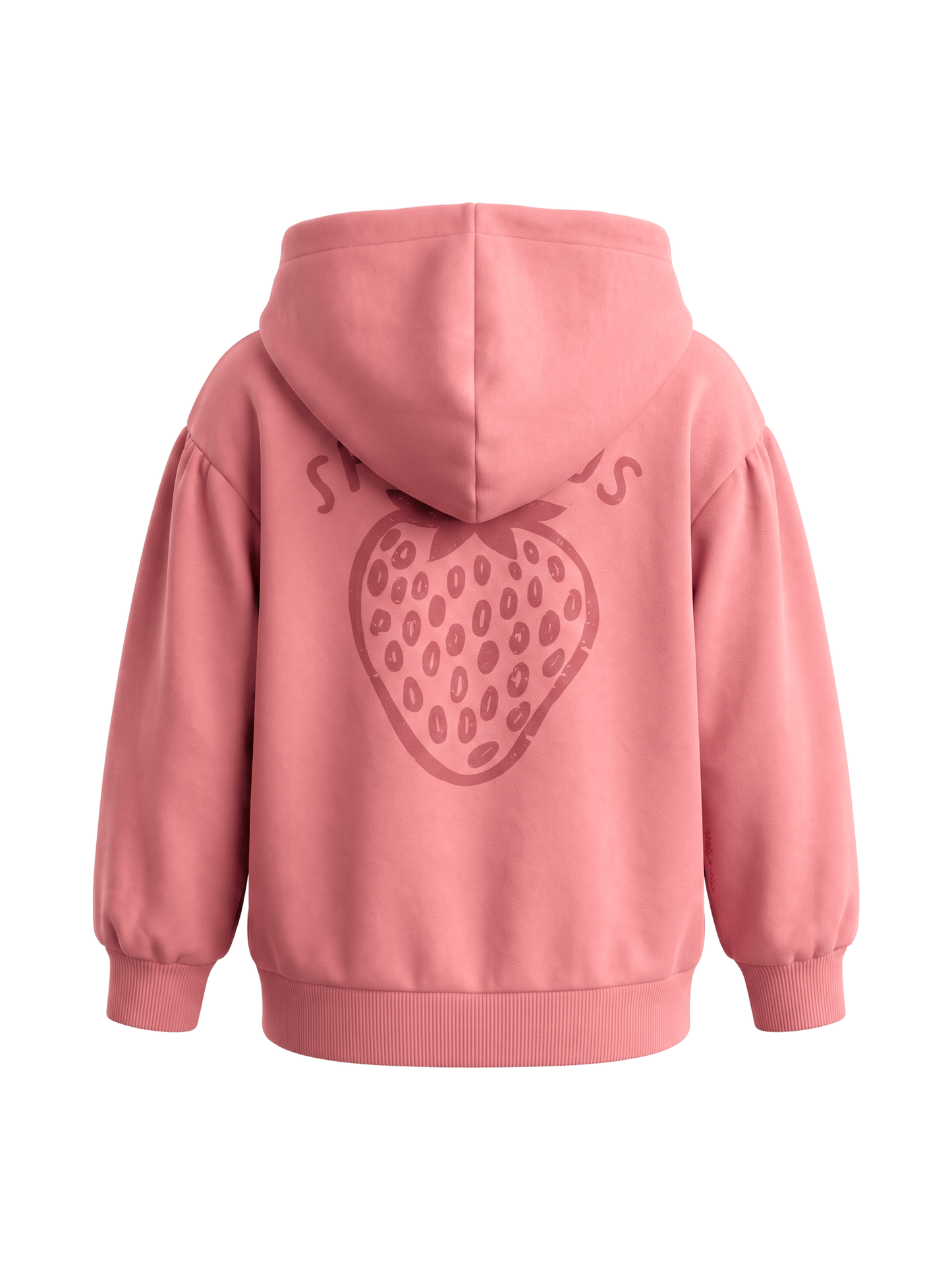 Peach Strawberries | Majica s kapuljačom za djevojčice - oversized kroj