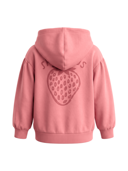 Peach Strawberries | Majica s kapuljačom za djevojčice - oversized kroj