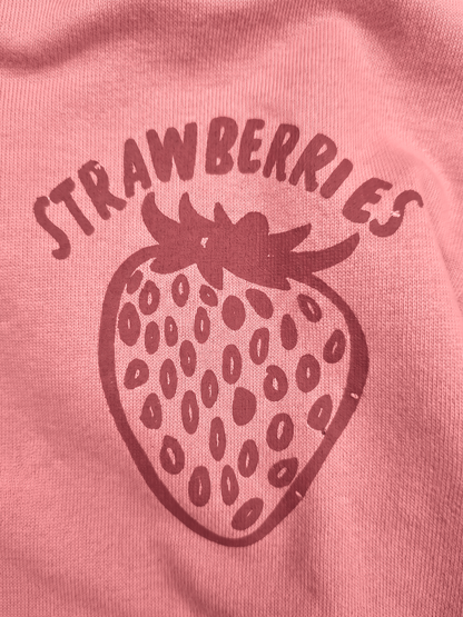 Peach Strawberries | Majica s kapuljačom za djevojčice - oversized kroj