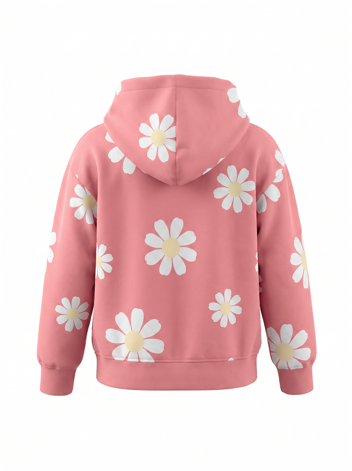 Peach Daisy Field | Majica s kapuljačo za djevojčice - klasični kroj