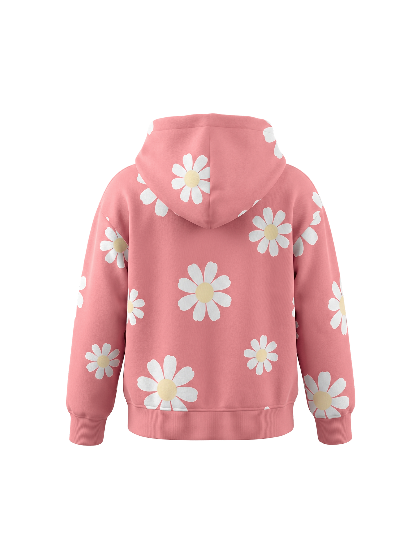 Peach Daisy Field | Majica s kapuljačo za djevojčice - klasični kroj