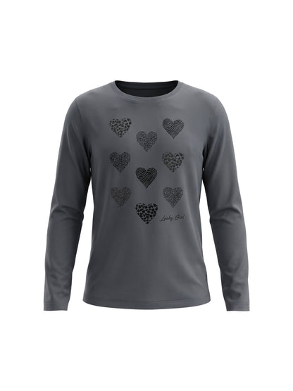 Iron Shiny Hearts | Majica dugih rukava za djevojčice - klasični kroj