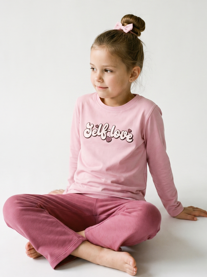 Pink Self Love | Majica dugih rukava za djevojčice