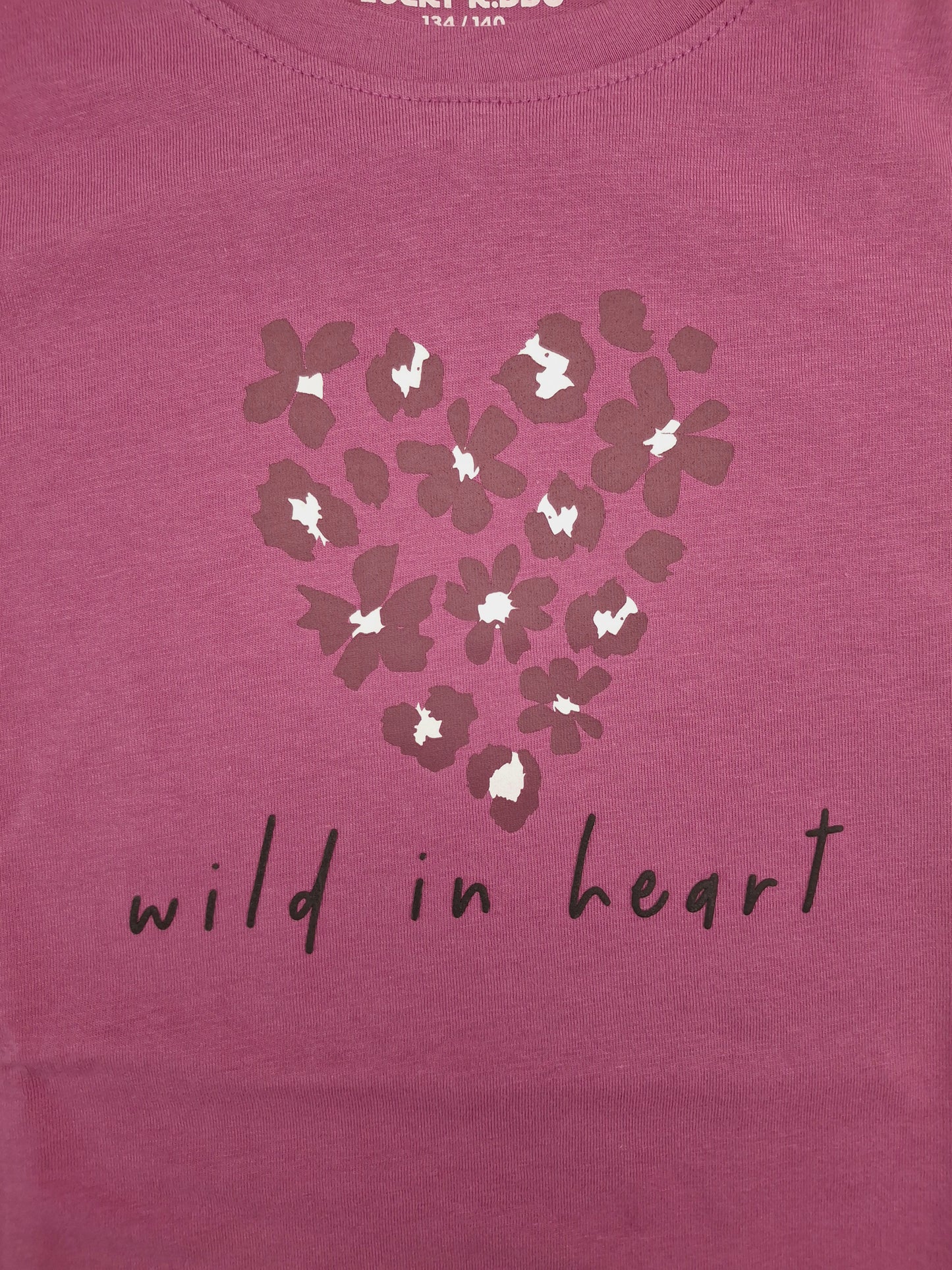 Raspberry Wild Heart | Majica dugih rukava za djevojčice - klasični kroj