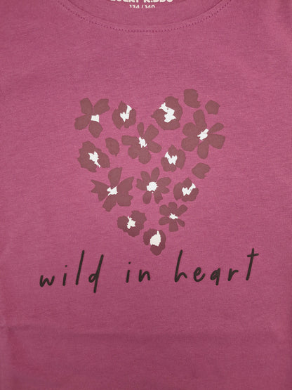 Raspberry Wild Heart | Majica dugih rukava za djevojčice - klasični kroj