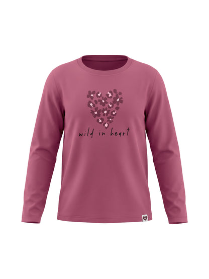 Raspberry Wild Heart | Majica dugih rukava za djevojčice - klasični kroj