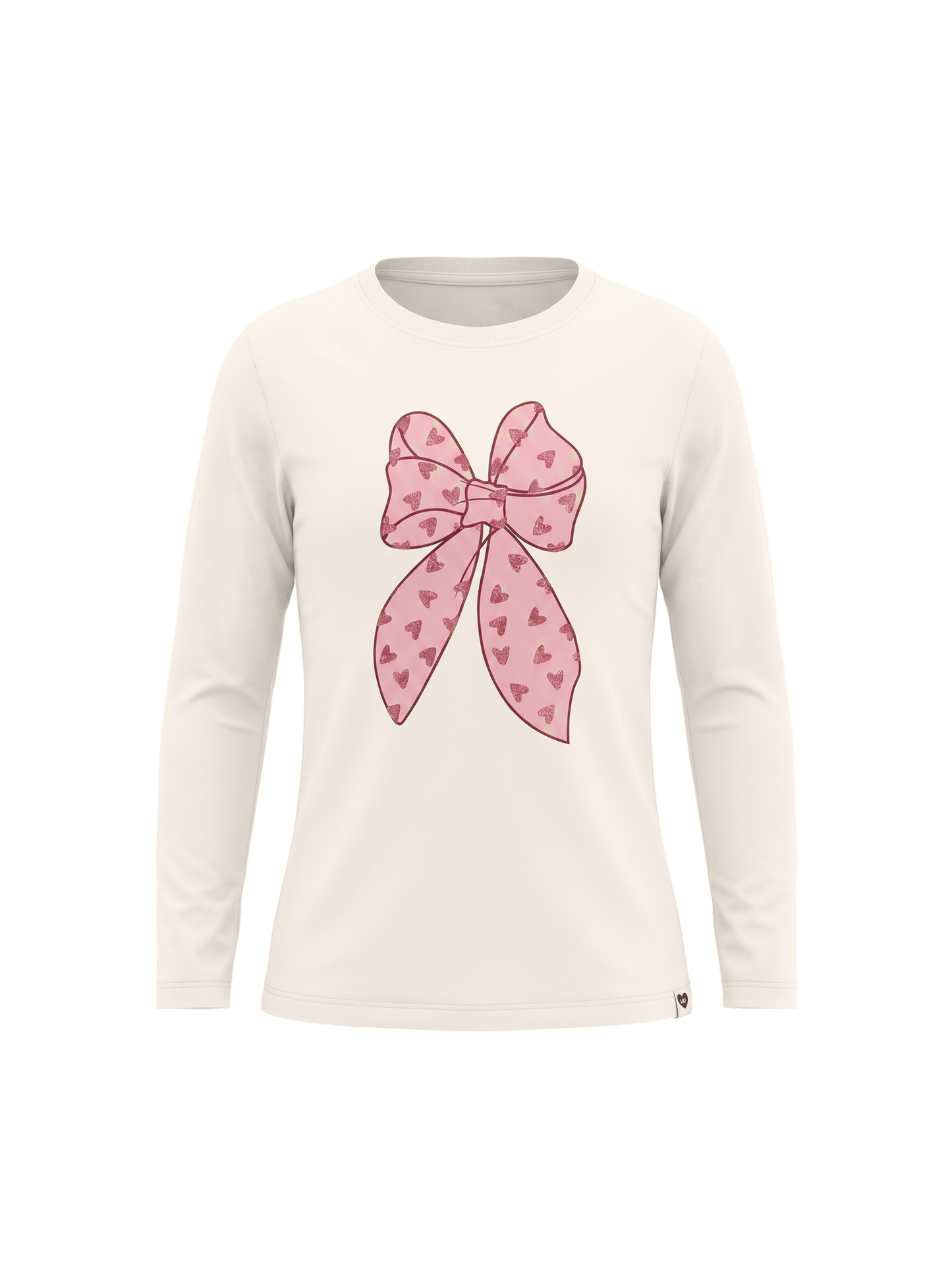 White Bow | Majica dugih rukava za djevojčice - klasični kroj