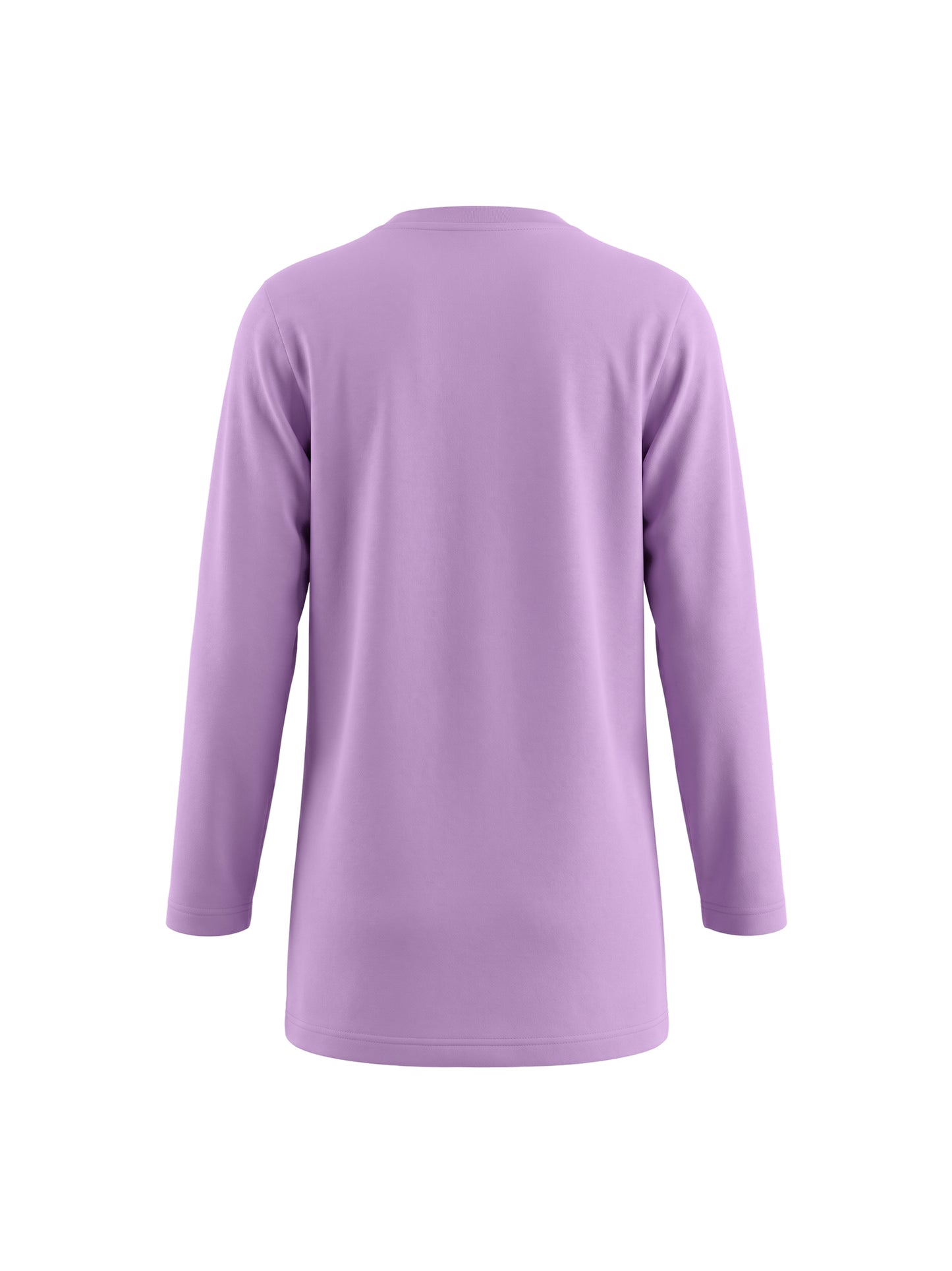 Lilac Shiny Hearts | Tunika dugih rukava za djevojčice - klasični kroj