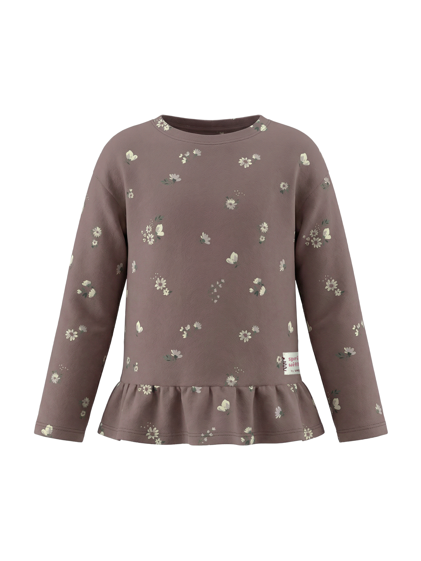 Mauve Bloom | Majica dugih rukava za djevojčice - opušteni kroj