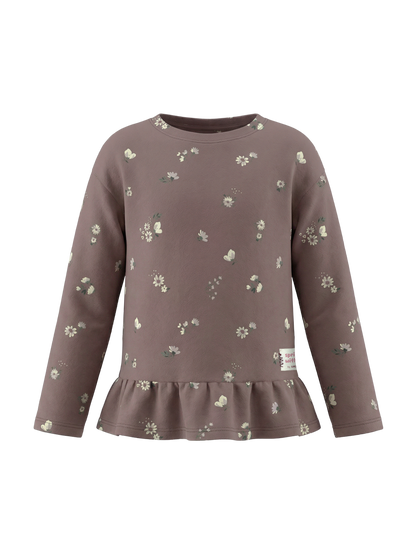 Mauve Bloom | Majica dugih rukava za djevojčice - opušteni kroj