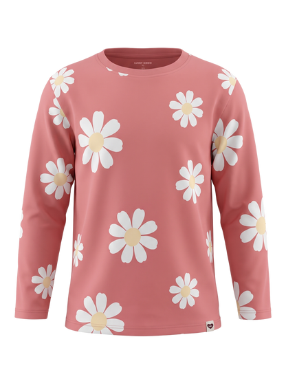 Peach Daisy Field | Majica dugih rukava za djevojčice - opušteni kroj