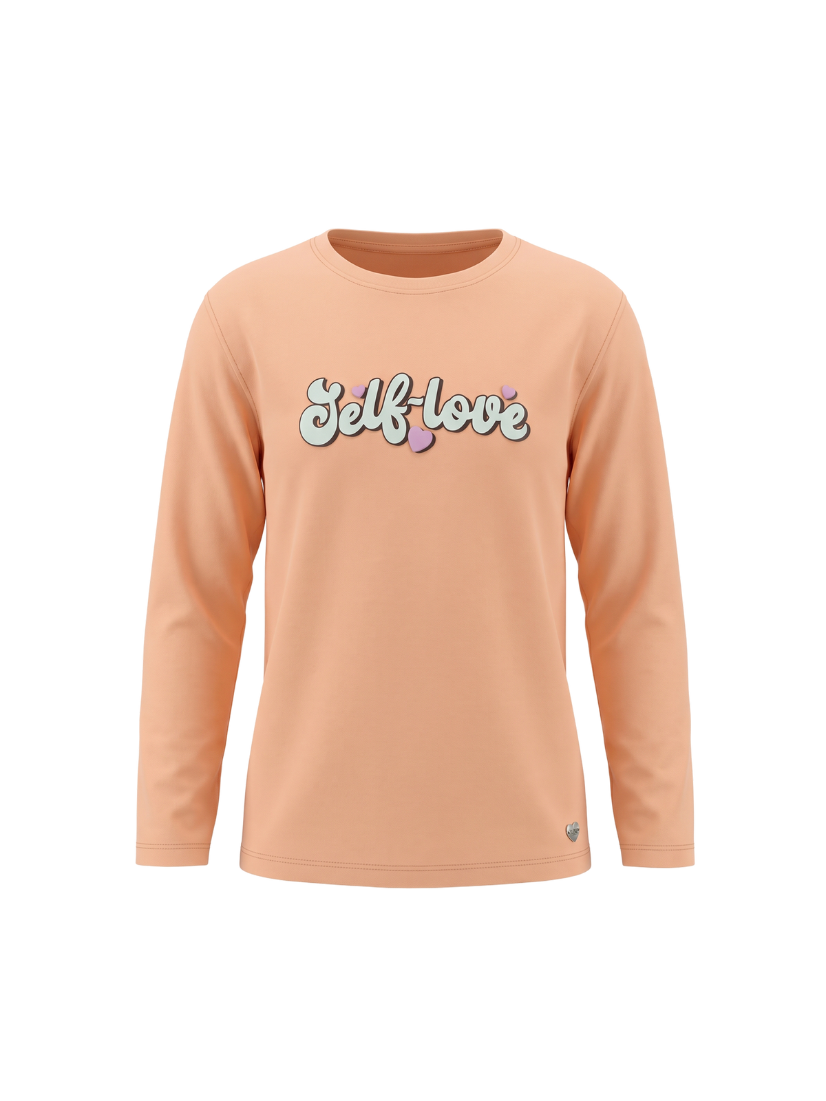 Orange Self Love | Majica dugih rukava za djevojčice - opušteni kroj