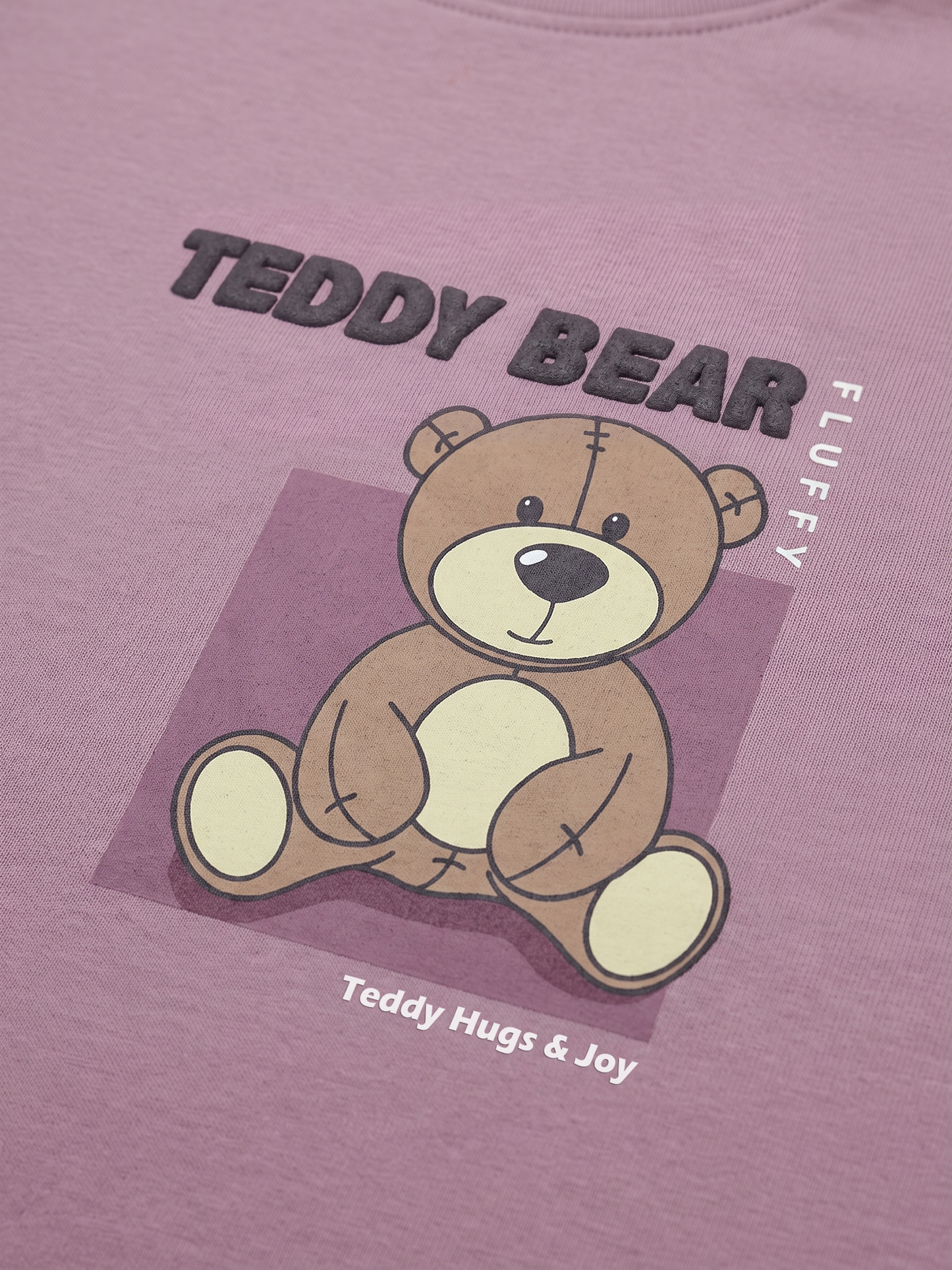 Lilac Teddy | Majica dugih rukava za djevojčice - opušteni kroj