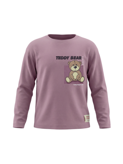 Lilac Teddy | Majica dugih rukava za djevojčice - opušteni kroj