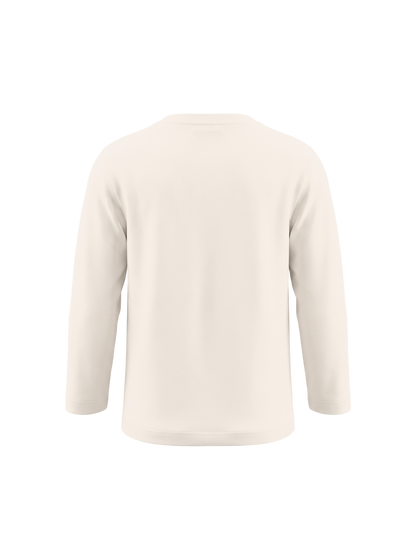 White Lazy Teddy | Majica dugih rukava za djevojčice - opušteni kroj