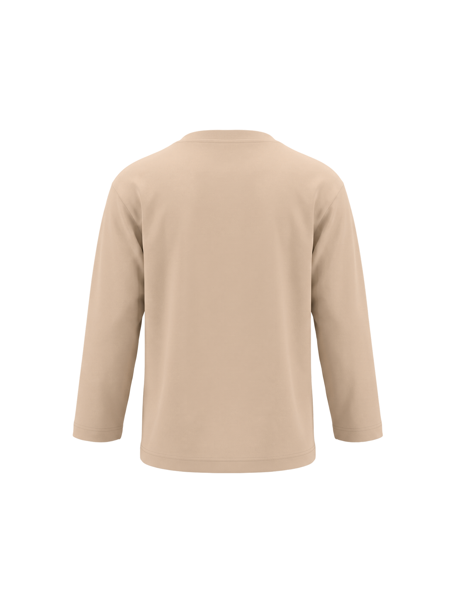 Beige Pocket Teddy | Majica dugih rukava za djevojčice - opušteni kroj