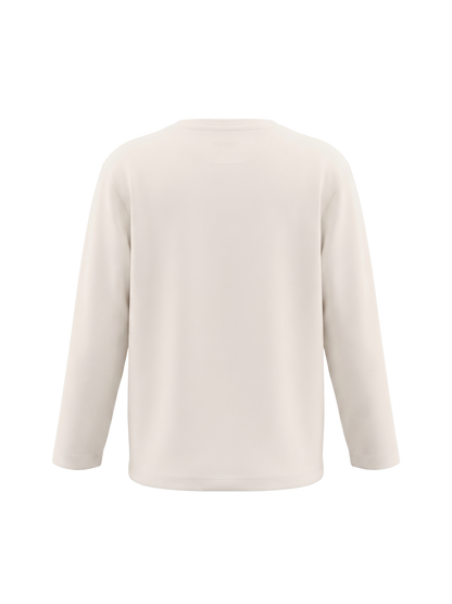White Pocket Teddy | Majica dugih rukava za djevojčice