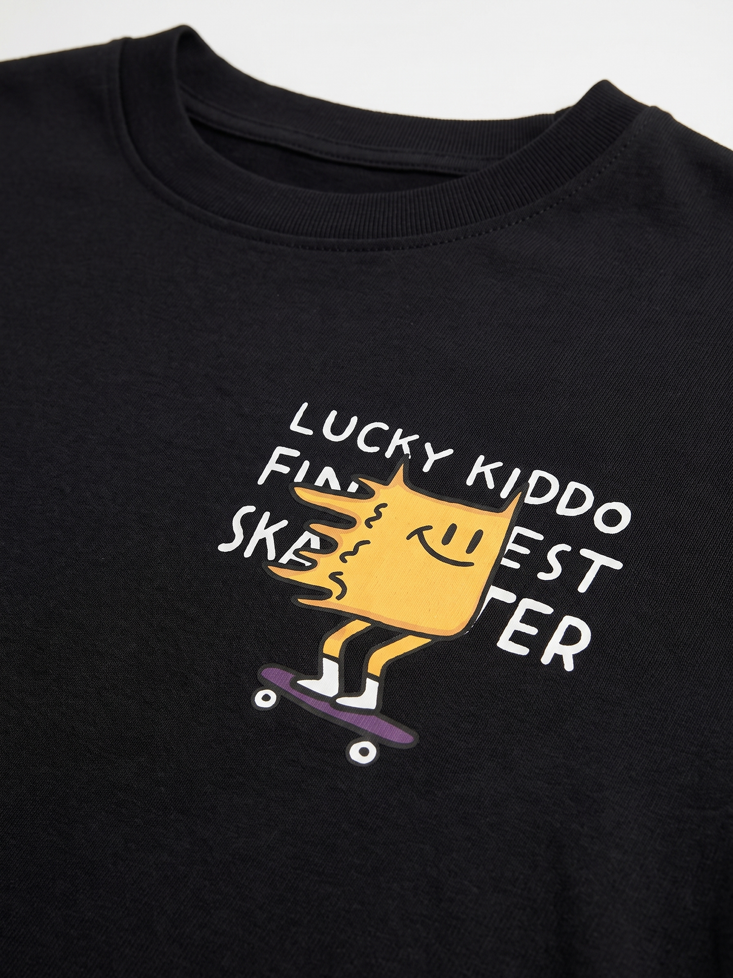 Black Skater | Majica kratkih rukava za dječake - opušteni kroj