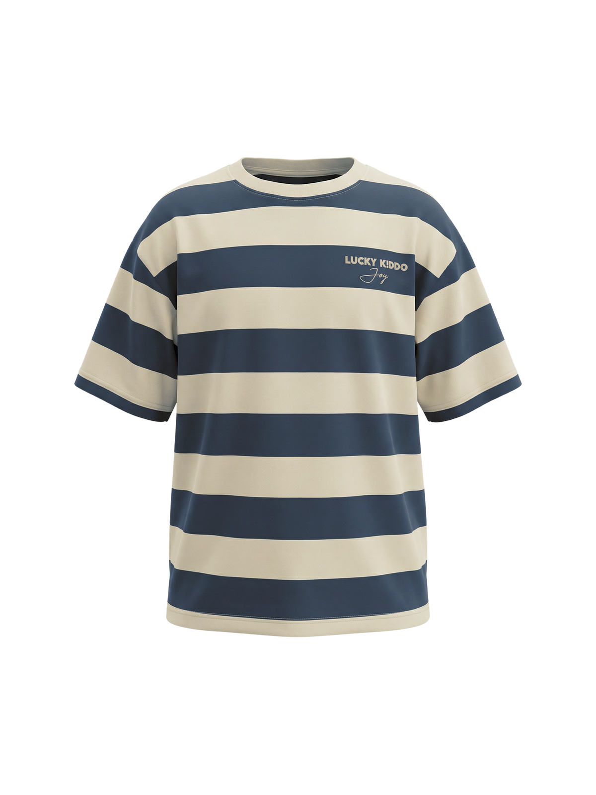 Sand Navy Stripes | Majica kratkih rukava za dječake - opušteni kroj