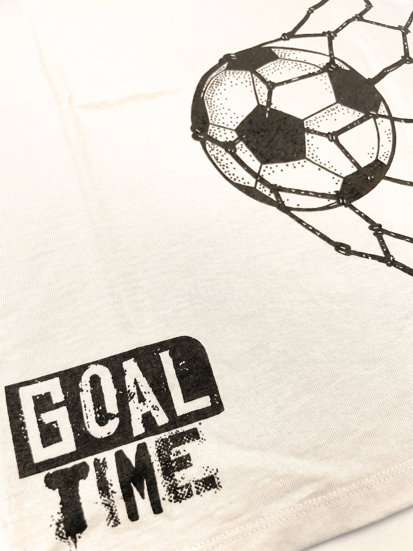 Cream Goal Time | Majica kratkih rukava za dječake - klasični kroj