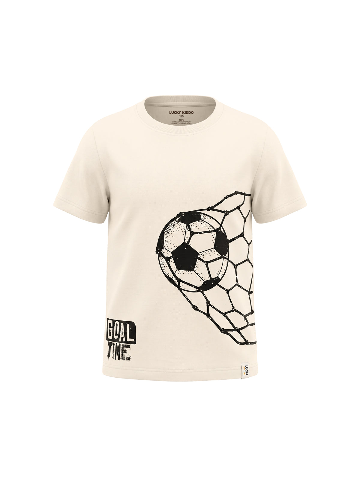 Cream Goal Time | Majica kratkih rukava za dječake - klasični kroj