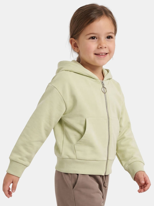 Aloe Wash | Sweater majica s kapuljačom i patentnim zatvaračem za djevojčice