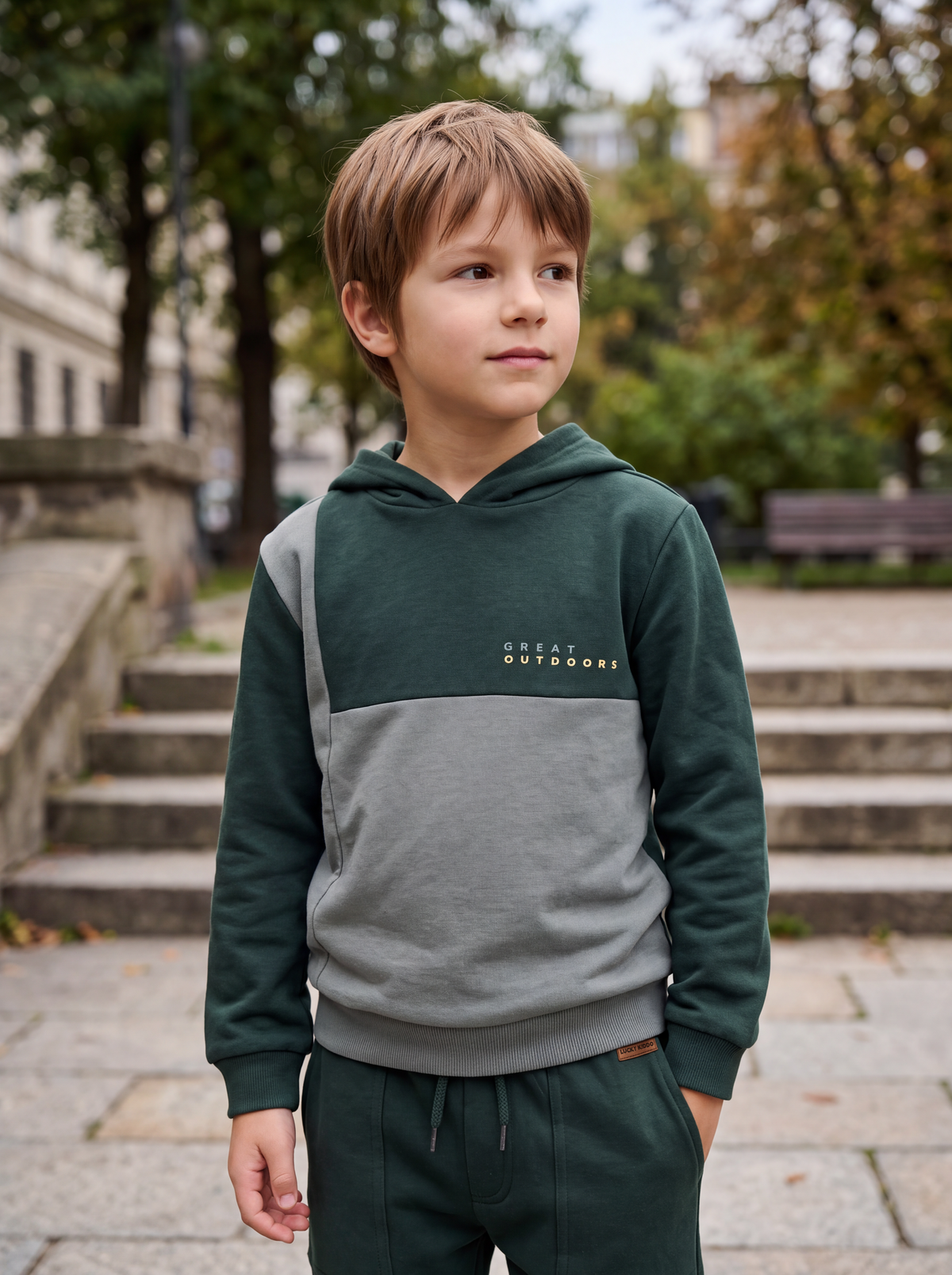 Great Outdoors | Pulover s kapuljačom za dječake - klasični kroj