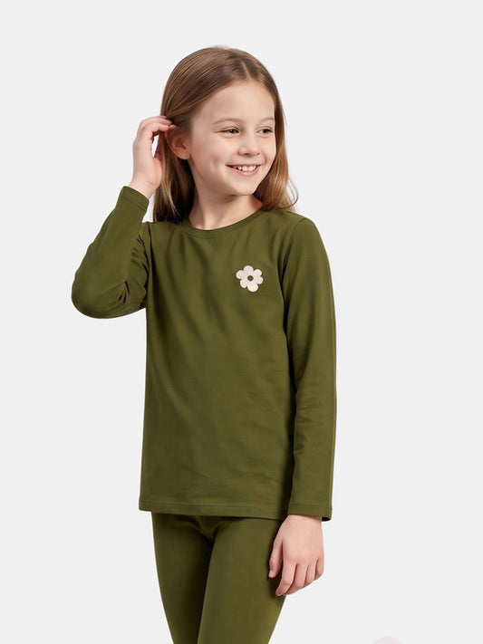 Dark Green | Majica dugih rukava za djevojčice