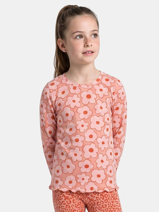 Peach Flowers | Majica dugih rukava za djevojčice