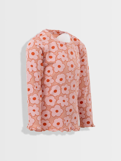 Majica dugih rokava za djevojčice | Peach Flowers