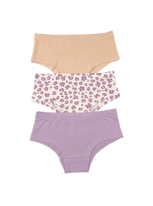 Lilac Flowers | Hipster gaćice za djevojčice (3x)